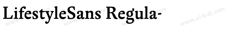 LifestyleSans Regula字体转换